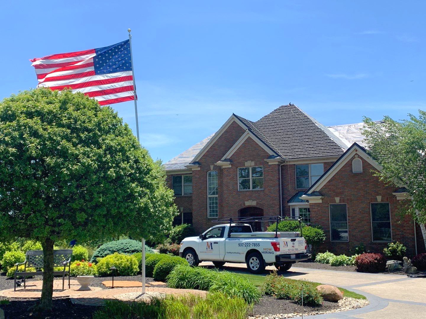 Metal shingle roof installation Hillsboro, Ohio