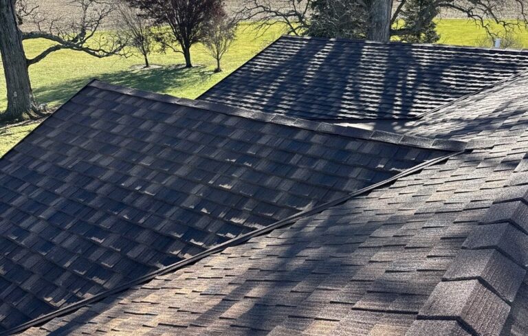 A stone coated metal roof that van martin roofing installed in Dayton ohio