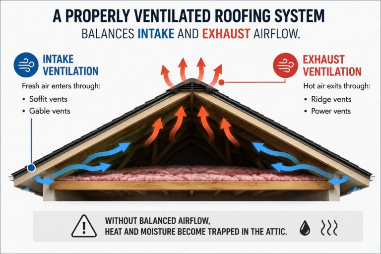 roof ventilation issues, roof issues, roof problems, roof inspection, shingle problem